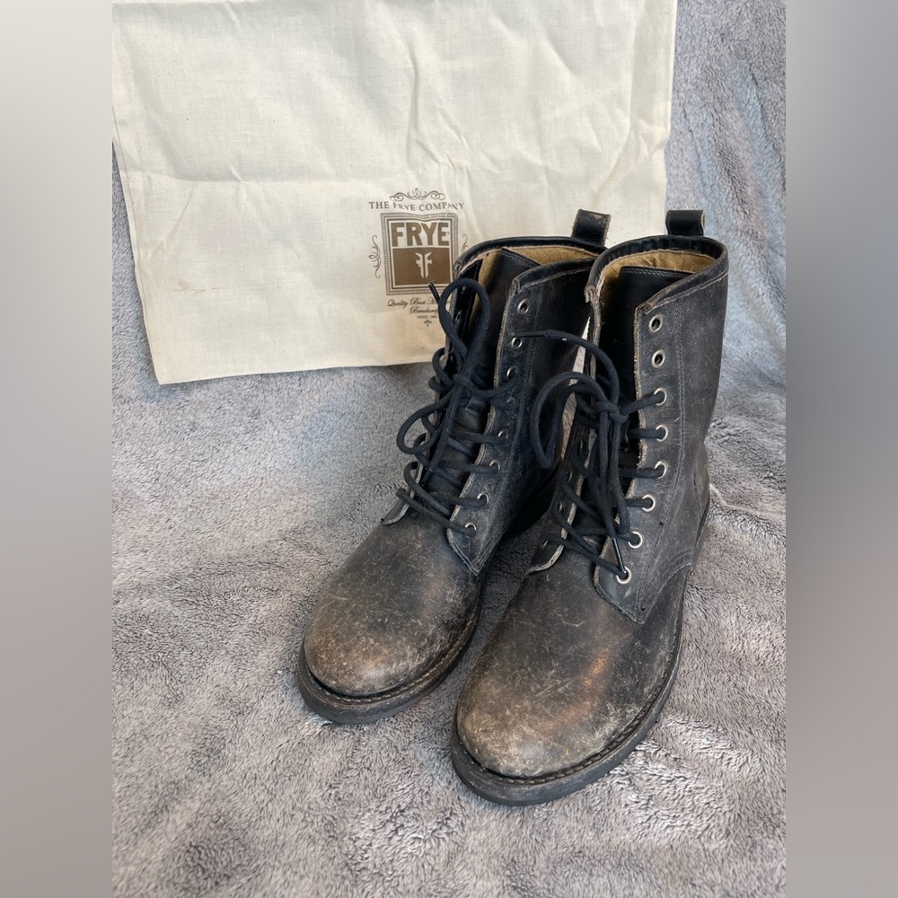 Frye Veronica Distressed Combat Boot